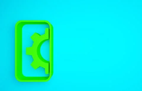 Green Software, web development, programming concept icon isolated on blue ba Stock Illustration