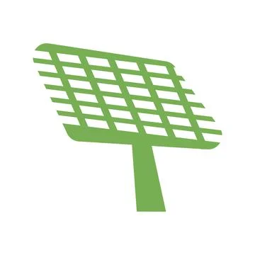 Green solar panel icon, simple style Ilustración de archivo