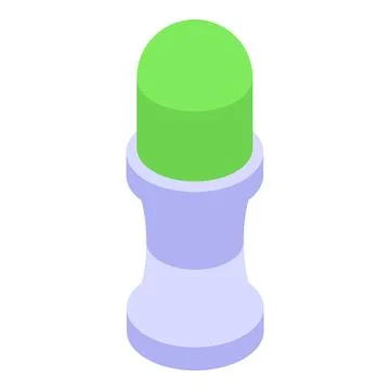 Green solid antiperspirant deodorant stick for body care and hygiene Stock Illustration