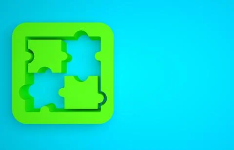 Green Solution to the problem in psychology icon isolated on blue background イラスト素材
