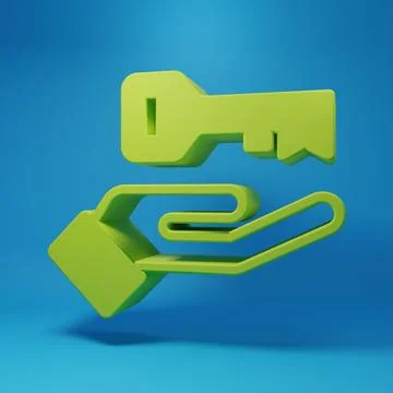 Green Solution to the problem in psychology icon isolated on blue backgroun.. Stock Illustration