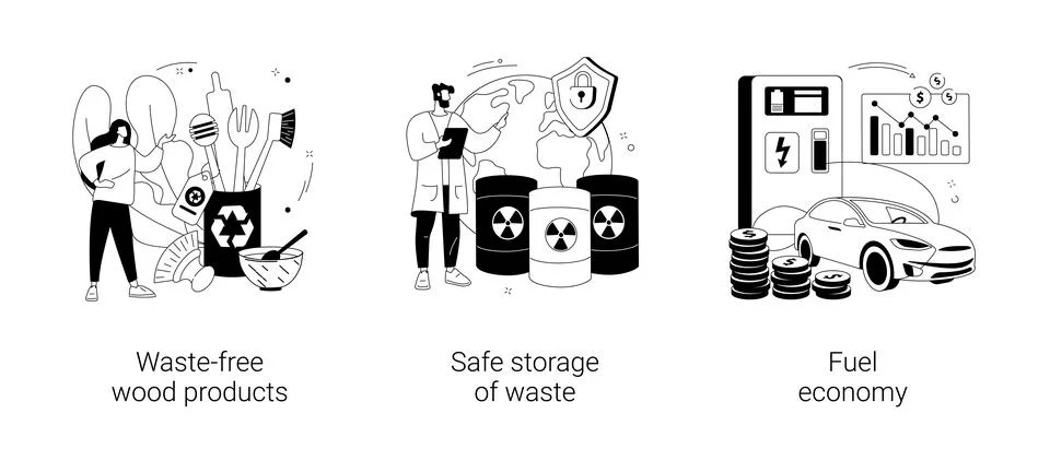 Green solutions abstract concept vector illustrations. Stock Illustration