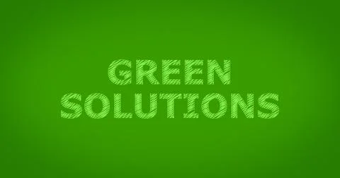 GREEN SOLUTIONS scribble text Stock Illustration
