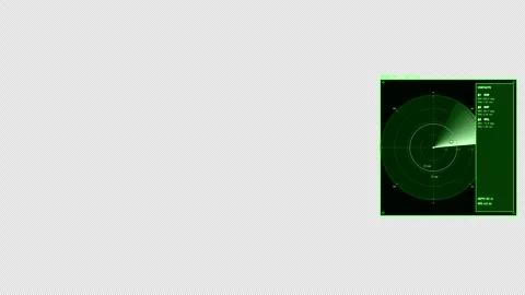 Green Sonar Radar Scanner HUD Element Stock Footage 334759220