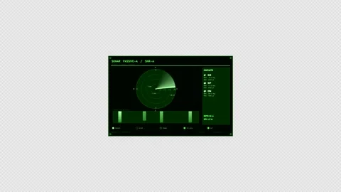 Green Sonar Radar Tactical Interface Element Stock Footage 334781083
