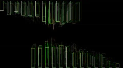 Green sound bars background Stock Footage 570831