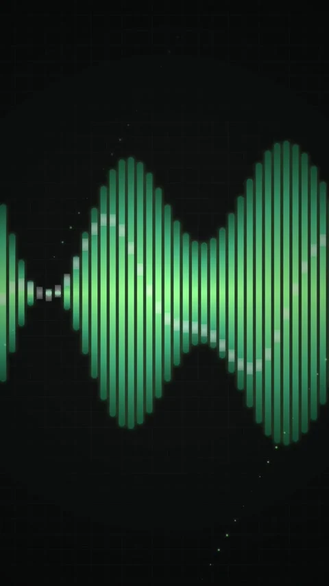 Green Sound Waveform Audio Visualizer Abstract Digital Art Stockbeeldmateriaal 347698981