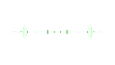Green soundwave equalizer symbol isolated on white background Stock Footage 294946510