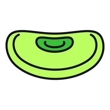 Green soybean seed vector cartoon drawing food icon Stock Illustration