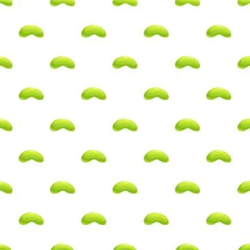Green soybean seeds repeating as a seamless pattern Stock Illustration