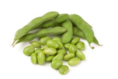 Green soybeans Stock Photos