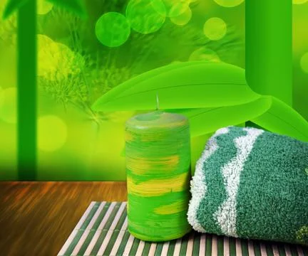 Green spa background Stock Illustration