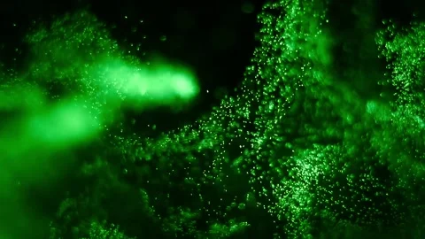 Green Space Abstract Particles Background Stock Footage 150744006