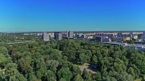 Green space in Bratislava offers city views and nature together 動画素材 337876868