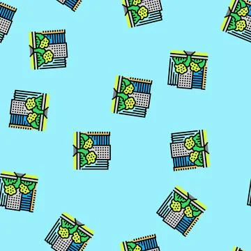 Green space city urbanization vector seamless pattern イラスト素材