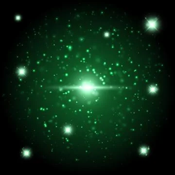 Green space glowing light background Illustrazione stock