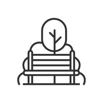 Green space, icon in line design. Green space, nature, park, outdoor 스톡 일러스트