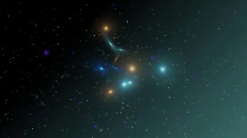 Green space particles exploding Stock Footage 84553705