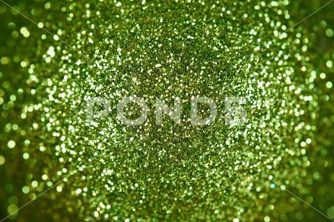 Green sparkle glitter background Stock Photos
