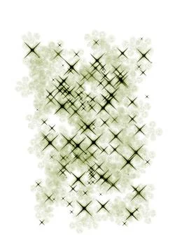 Green Sparkles And Snowflakes Abstract Background Stock Illustration