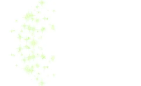 Green sparkles in a curved vertical pattern, Left side glowing green star c.. Stock Illustration