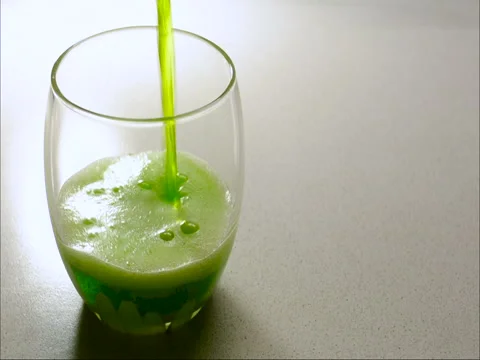 Green sparkling water Stock Footage 78185815