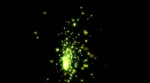 Green Sparks In Slow-Mo - 7 Stock Footage