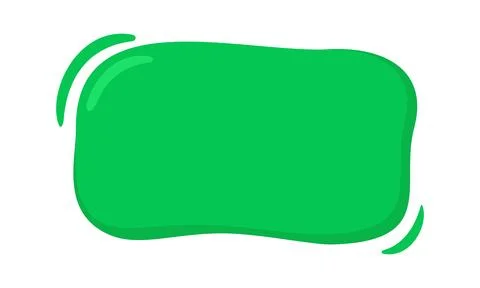 Green Speech Bubble Banner Flat Design For Social Media Message And Communi.. Stock Illustration