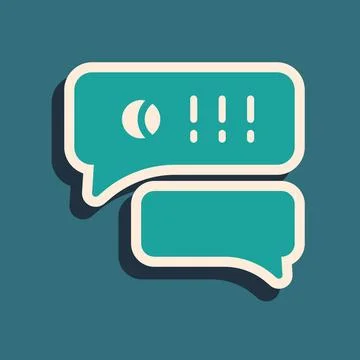 Green Speech bubble chat about baseball game icon isolated on green backgro.. 스톡 일러스트