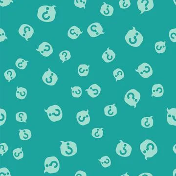 Green Speech bubble chat icon isolated seamless pattern on green background Illustrazione stock