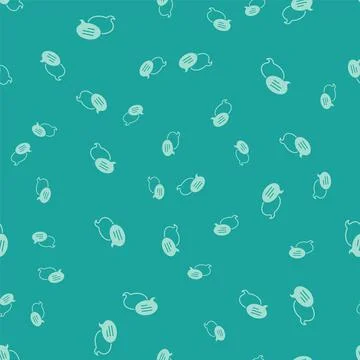 Green Speech bubble chat icon isolated seamless pattern on green background Stock Illustration