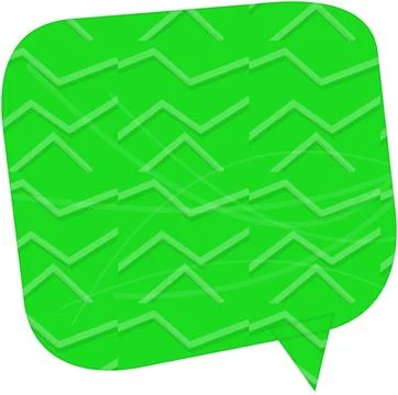 Green speech bubble chat icon with texture Stock Illustration