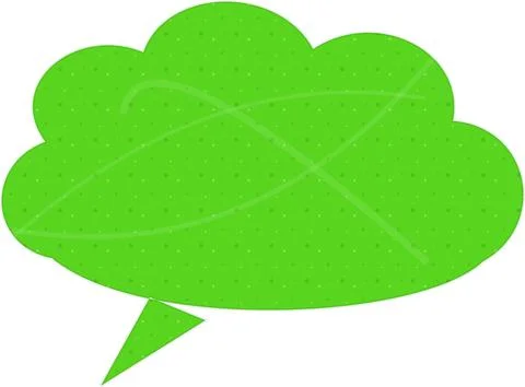 Green speech bubble cloud icon Stock Illustration