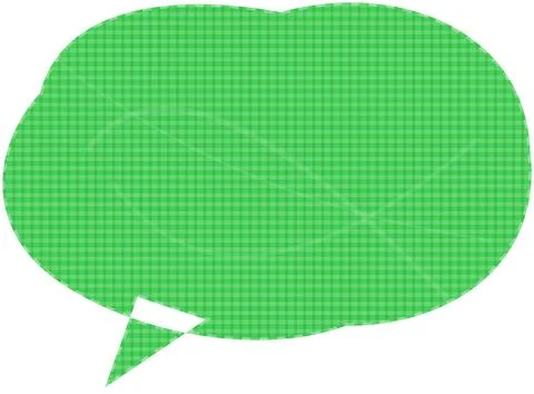 Green speech bubble comment icon with arrow Stock Illustration