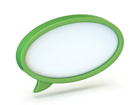 Green speech bubble Ellipse shape 3D Green speech bubble Ellipse shape 3D ... Stock Photos