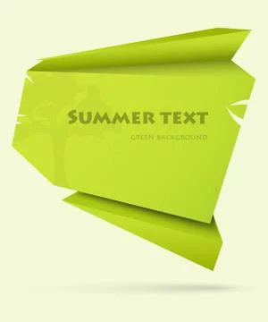 Green speech bubble with a flowers Stock Illustration