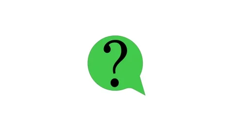 Green speech bubble icon with question mark Vídeos de archivo 333782254