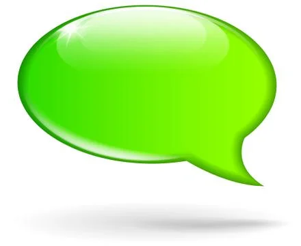 Green speech bubble Stock Illustration