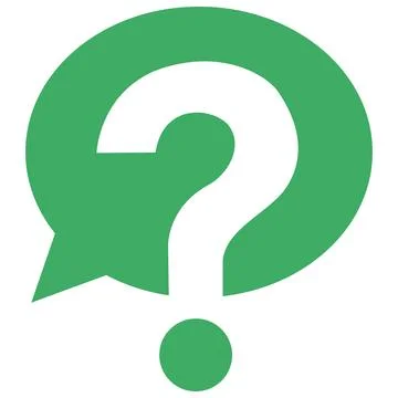 Green speech bubble question mark icon. Chat support symbol. Stock Illustration
