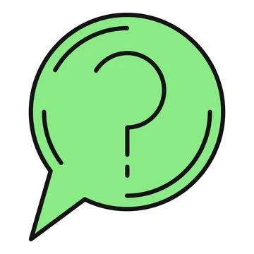 Green speech bubble with question mark concept Stock Illustration
