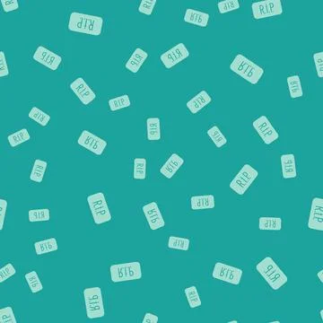Green Speech bubble rip death icon isolated seamless pattern on green background Illustrazione stock