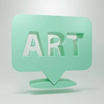 Green Speech bubble with text art icon isolated on grey background. Message.. Stock Illustration