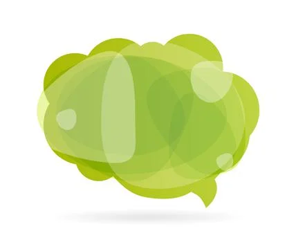 Green speech bubble on white Background. Design Dialog Balloon. Jpeg illustra Stock Illustration