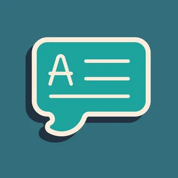 Green Speech bubbles with Answer icon isolated on green background. FAQ sign Stock Illustration