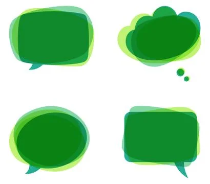 Green Speech Bubbles Stock Illustration