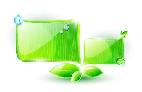 Green speech bubbles Stock Illustration