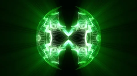 Green Sphere Form LOOP Video stock 27890900