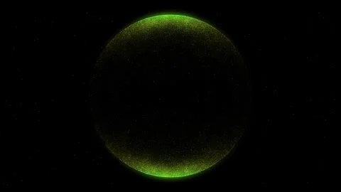 A green sphere of particles. the effect of a glowing background Stock Footage 276274611