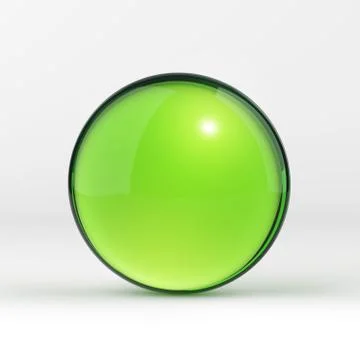 Green sphere render Stock Illustration
