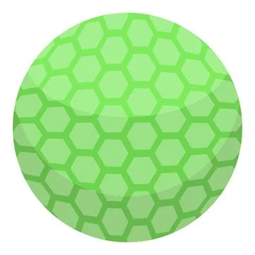 Green sphere showing hexagonal pattern creating textured surface Stock Illustration